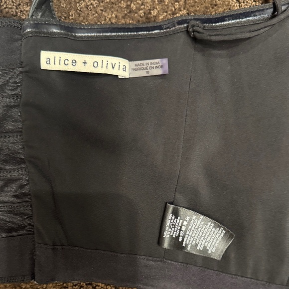 Alice and Olivia Size 10 Studded Black Leather Women's Bustier Top - Picture 4 of 9